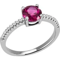 Firetti Fingerring Schmuck Geschenk Silber 925 Silberring Ring Rubin-Optik glitzernd, mit Zirkonia (synth)