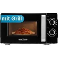 ProfiCook Mikrowelle MWG 1208, Mikrowelle mit Grill, 900 Watt, 17 Liter