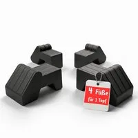 BigDean Standfuß 4x Füßchen für einen Blumentopf / Anthrazit (Packung, 4 St., Füße), Verhindert Staunässe, schützt vor Frostschäden & Flecken