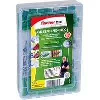 Meister-Box greenline SX S + A2, Dübel grün, 120-teilig, mit Schrauben