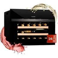 Klarstein Weinkühlschrank Vinsider 24 Built-In Uno Einbau-Weinkühlschrank 24 Flaschen 57L 5-22°C, für 24 Standardflaschen á 0,75l,Wein Flaschenkühlschrank Weintemperierschrank Weinschrank Kühlschrank