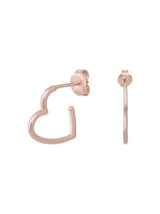 cai Creole 925 Sterling Silber rosé vergoldet Herz klein