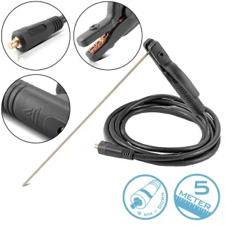 STAHLWERK MMA | ARC Elektrodenhalter bis 200 A, 4561, 5 m Schweißkabel mit 25 mm² und 9 mm Stecker
