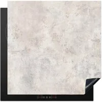 MuchoWow Herd-Abdeckplatte Beton - Grau - Weiß, Vinyl, (1 tlg), Küche Herdabdeckung Ceranfeld Induktionsfeld Vinyl, 60x60 cm