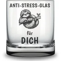Lasernauten Whiskyglas Trinkglas mit Gravur "Anti-Stress-Glas für dich" lustige Geschenkidee, mit Gravur