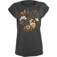 Youth Designz Print-Shirt Flowers Botanic Damen T-Shirt Statement Geschenk Frauen Motiv mit stylischen Blumen Aufdruck für Frauen