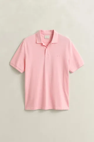 GANT - Zweifarbiges Poloshirt washed pink - Gr. - XXL