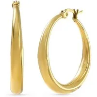 Made by Nami Creolen-Set Creolen Gold Ohringe Damen aus Edelstahl, Wasserfester Schmuck