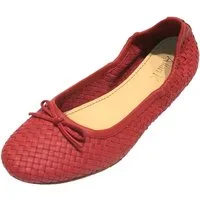 Allan K Allan K CAPRI Flecht-Leder-Schuhe Geschlossene Ballerinas Schlappen