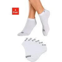 LASCANA ACTIVE Sneakersocken Damen Sportsocken, Kurzsocken ohne Frottee Laufsocken (Packung, 6-Paar, Gr. 35-38 bis 39-42) mit eingestricktem Marken Logo