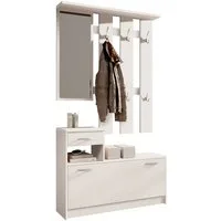 Bega Consult Garderoben-Set in weiß - 100x190x25cm (BxHxT), (3-St)