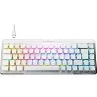 Vulcan II Mini Air, Gaming-Tastatur weiß/aluminium, DE-Layout, TITAN II Optical Red