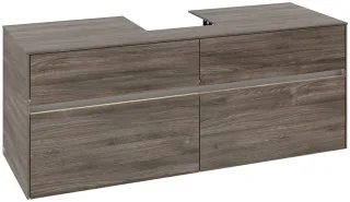 Villeroy & Boch Waschtischunterschrank Collaro C100B0 1400x548x500mm mit Beleuchtung Stone Oak C100B0RK