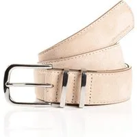 TOM TAILOR Synthetikgürtel TTMILLIE Veloursleder mit Ziernähten – 3,5 cm breit