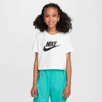 Nike Sportswear Laufshirt Nike Sportswear Big Kids' (Girls) Cropped T-Shirt für Teens, mit Rundhalsausschnitt, normale Länge, aus Baumwolle