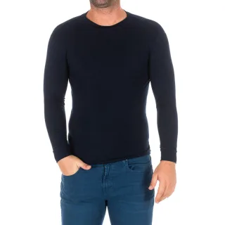 Langärmeliges T-Shirt mit halbhohem Kragen 1625-H Herren