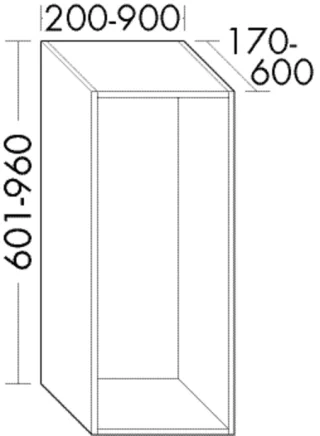 Burgbad Halbhoher Schrank System 30 Preisgruppe 1 Aqua 960x350x340 Eiche Dekor Caramel, UHW4580F6426 UHW4580F6426