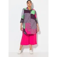 Ulla Popken Longbluse Hemdbluse längere A-Linie Hemdkragen 3/4-Arm