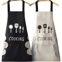 Blusmart Kochschürze 2 Stück Schürzen Frauen wasserdichte Küchenschürze mit Taschen, (Ölfeste Schürze, BBQ Schürze, Frauen Schürze, 2-tlg., Kochschürze), für Küche Garten BBQ Chef Kellner Bäcker