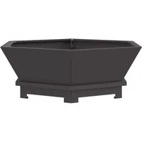 vidaXL Feuerstelle Feuerschale Schwarz 75 x 75 x 28 cm Wetterfeststahl, (1-St)