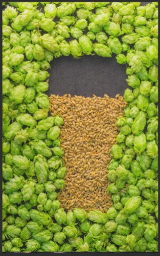 Fussmatte Bier 7535 | Größe: 60 cm x 90 cm