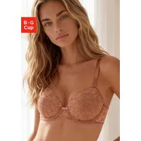 Vivance by Lascana Push-up-BH Julia mit Bügel aus zarter Spitze in blumiger Optik, sexy Dessous