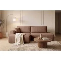 Kaiser Möbel Ecksofa mit Schlaffunktion und Bettkasten, Cordstoff Tilia, OPEN XL, XL-Format,Große Liegefläche,Cordstoff mit hoher Abriebfestigkeit