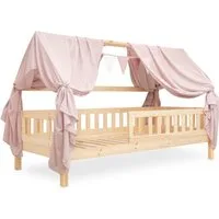Ehrenkind Betthimmel Deko Hausbett, Kinderzimmer-Deko-Set (Kinderzimmer Deko), Betthimmel & Wimpelkette für magische Momente, hochwertige Materialien