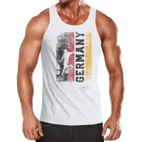 MoonWorks Tanktop Herren Tank Top Fan-Shirt Deutschland WM Fußball-Sommer 2026 Fußball mit Print
