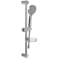 Villeroy & Boch Duschsystem Universal Showers inkl. Handbrause und Duschstange, Höhe 6.04 cm, Bauseschlauch 1600 mm, Duschgarnitur mit 3 Strahlarten, verstellbar, Chrom