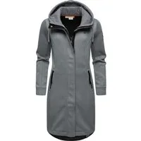 Ragwear Kurzmantel Letti Long Bonded Übergangsmantel aus Rippstrick mit Kapuze