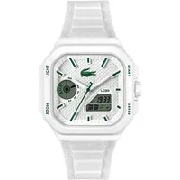Lacoste Chronograph LC33 SQUARE 2011506, Quarzuhr, Armbanduhr, Herrenuhr, Silikonarmband, digital, analog