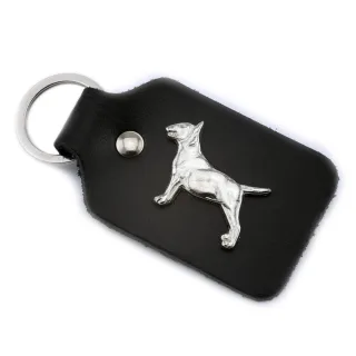Bullterrier Schl?sselanh?nger aus Leder