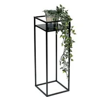 DanDiBo Blumenhocker Blumenständer Metall Schwarz Eckig 62 cm Beistelltisch 453