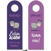 speecheese Dekohänger Vorsicht Zickenalarm Türhänger mit süßen Ziegen