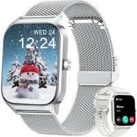Zevelora Damen's Telefonfunktion IP68 wasserdicht Fitness Tracker Smartwatch (1,83 Zoll, Android/iOS), mit Menstruationszyklus Herzfrequenz Schlafmonitor SpO2 Schrittzähler