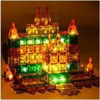 Luckice Steckspielzeug magnetische Bausteine, Lern- & Steckspiel, Kreativspielzeug für Kinder, (Bauspielzeug, Konstruktionsspielzeug, 78-tlg), 78 Magnetteile mit Tasche, ab 3 Jahren