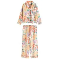 LAURA ASHLEY Pyjama Laura Ashley Schlafanzug mit Knopfleiste (2 tlg)