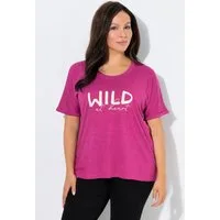 Ulla Popken T-Shirt Shirt Wild at heart Oversized Rundhals Kurzarm