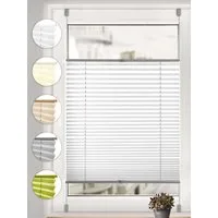 Sonello Plissee ohne Bohren Rollo Klemmfix für Fenster & Tür Lichtschutz, blickdicht, ohne Bohren, verspannt, Klemmfix, 25cm x 100cm Grau Faltrollo, Easyfix, Sonnenschutzrollo, Jalousie