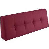 sunnypillow Rückenkissen Palettenkissen gesteppt Rückenkissen 120x40x20/10cm, Rot