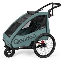 Qeridoo Fahrradkinderanhänger Qupa Plus 2 - Kinderfahrradanhänger für 2 Kinder