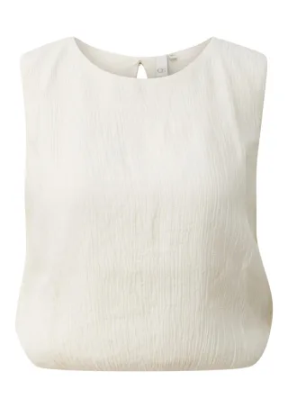 Q/S designed by - Ärmellose Bluse weiß - Gr. - 32