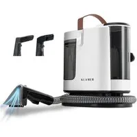 KLAMER Teppichreinigungsgerät 500W, Waschsauger Nasssauger, 2-Tank-System 1,6 L, 15 kPa, Sprüh & Sa…, 500 W, 2-Tank-System für Nassreinigung, Hygienisches 2-Tank-System, Selbstreinigungs-Funktion, 500W