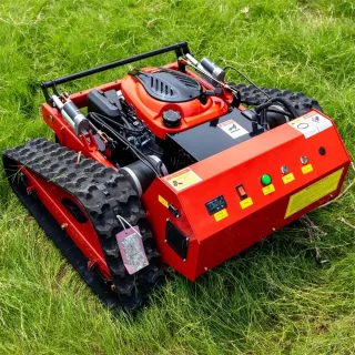 HT-550B Remote Controlled Lawn Mower 550mm 9ph Cutting Width Adjustable Height Gasoline Engine 45 Degree Inclination Lon