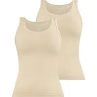 Janice Tanktop 2 x Damen Top Nazca Trägertop aus Baumwolle