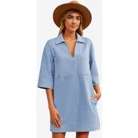 Imily Bela Jeanskleid Damen Freizeitkleidung (Packung, 1-tlg., 1per-Pack) Denim
