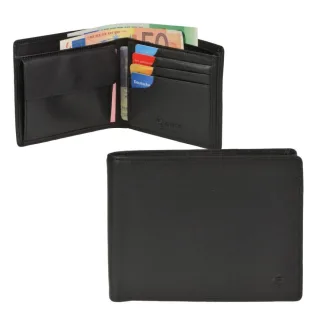 Geldbörse für Linkshänder Münzfach links RFID Logo – Leder schwarz - Esquire. Die perfekte ergonomische Lösung für mehr Ordnung im Alltag.