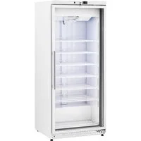 Royal Catering Gefrierschrank RCLK-F590GB, 185 cm hoch, 77.5 cm breit, Gefrierschrank - 580 L - glastür - Silbern - Kältemittel R290