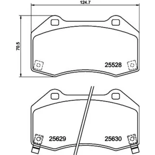 Hella Bremsbel?ge vorne Abarth 124 Fiat 124 Mazda Mx-5 8DB355025-891